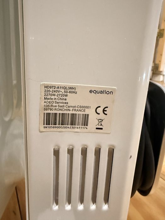 Aquecedor a Oleo equation