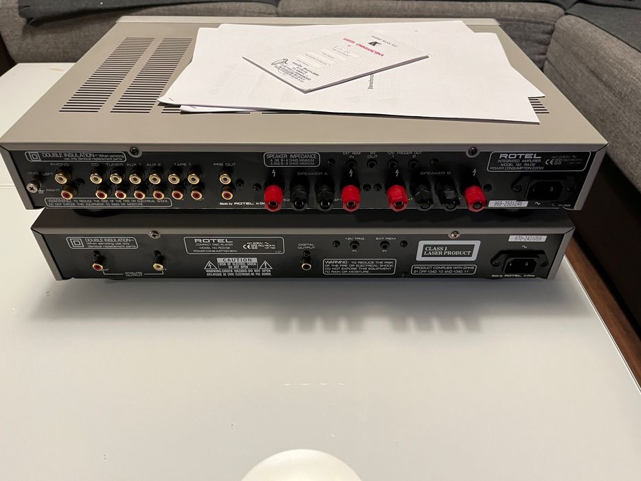 Stereo wzmacniacz Rotel RA-02 z pilotem i kartonem