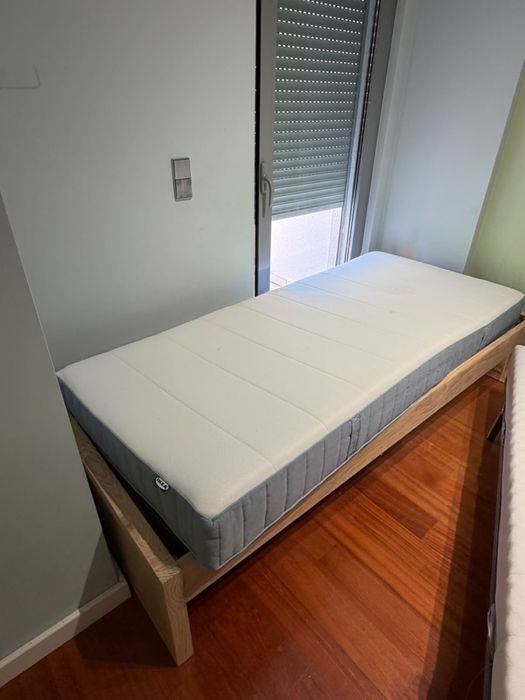 Colchao mola ensacada 90x200cm ikea como novo