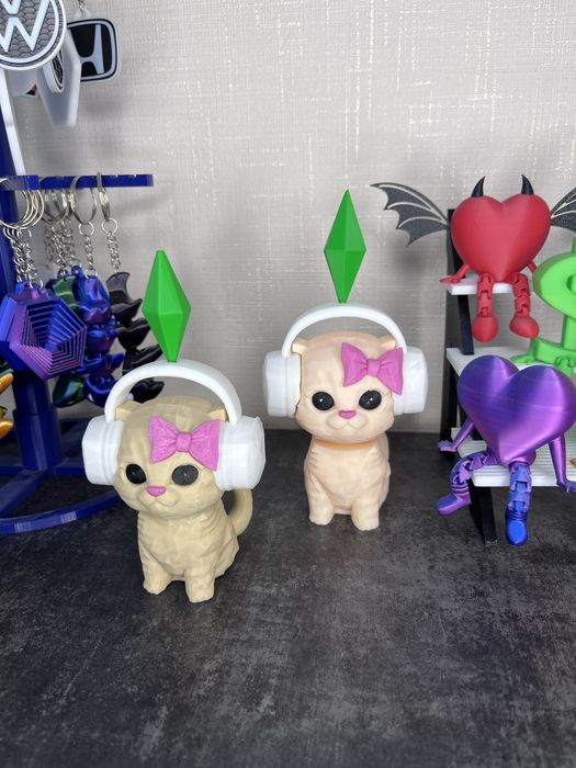 Котик в навушниках з Sims cat dance кіт з сімс