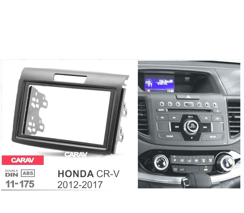 MOLDURA ADAPTADOR PRETO PARA RADIO 2-DIN PARA HONDA CR-V 12-17