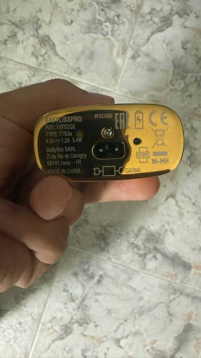 Babyliss Pro Foilfx02 Gunsteel Maquina de Barbear Dourada