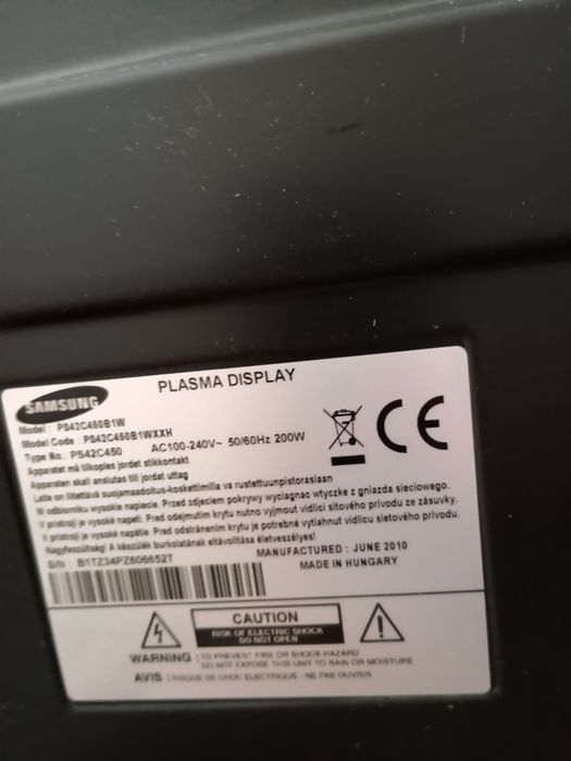 TV Samsung 42 cale plazma