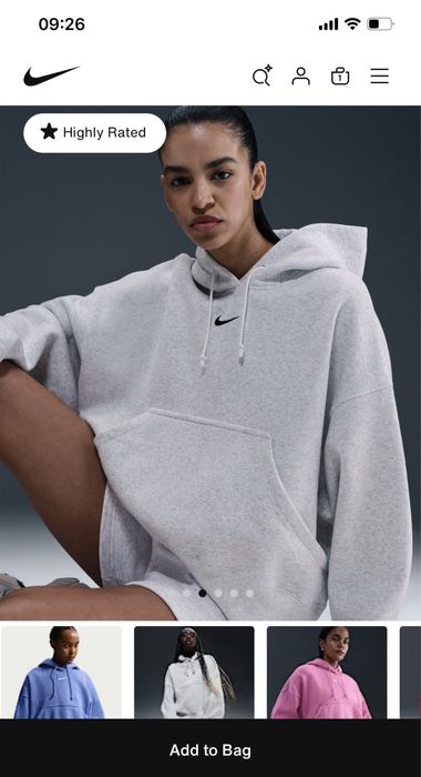 Худі на флісі оверсайз жіноче Nike W Nsw Phnx