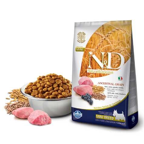 Farmina N&D (Low Grain) Cão Adult Mini - Frango / Borrego