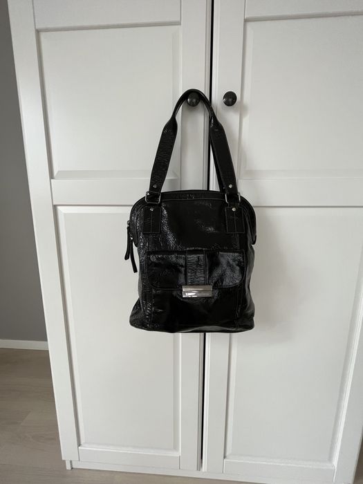 Torebka skórzana lakierowana Ochnik idealny stan