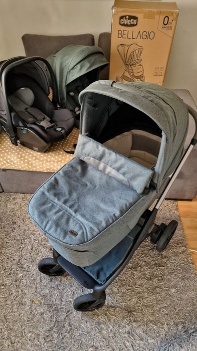 Carrinho 3 em 1 + Base Isofix + Chicco Lullaglide + OFERTAS