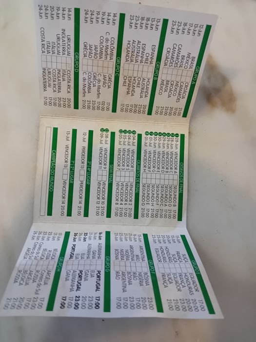 Conjunto de 3 Calendários de Futebol Antigos