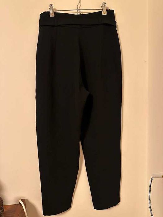 Calças pretas chino de mulher (38) - MANGO