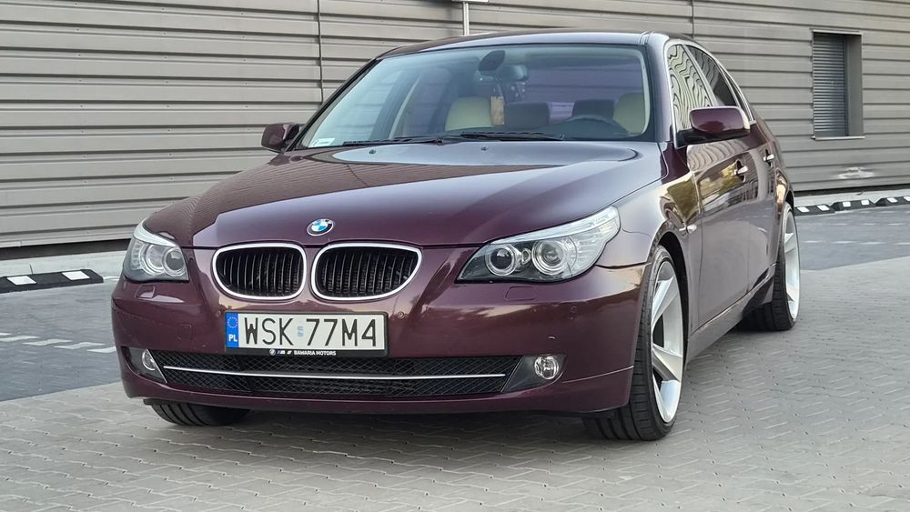 BMW Seria 5 520D M47 163Km 2007r Bi-ksenon Koła 19 Styling 128 Skóra Salon Polska