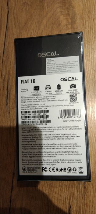 Oscal Flat 1c Nowy czarny i fioletowy