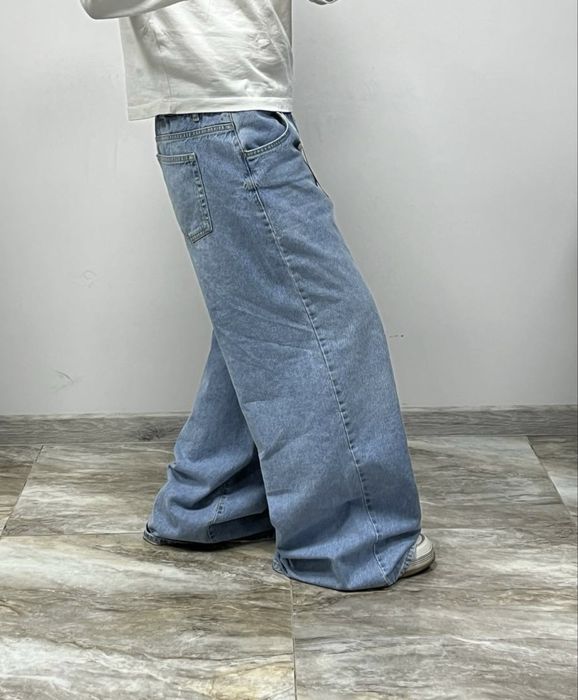 Нові мега широкі джинси світлі SUPER BAGGY rap jeans широкие джинсы бегги Jaded London