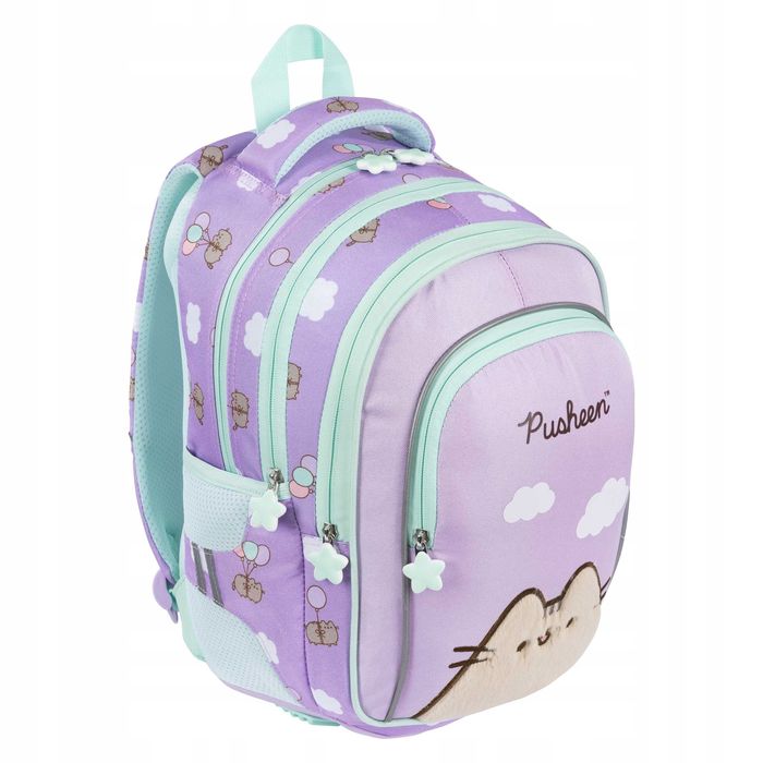 Plecak Szkolny  Pusheen  fioletowy BACKPACK ST.MAJEWSKI