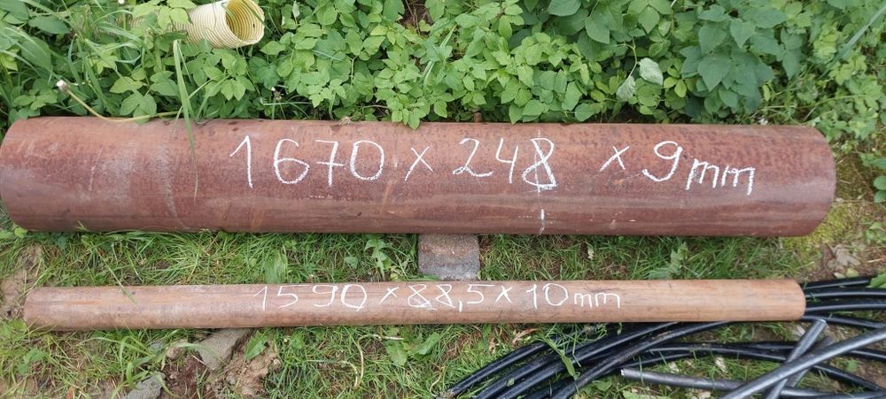 Rura stalowa grubościenna 250mm 9mm 1670mm