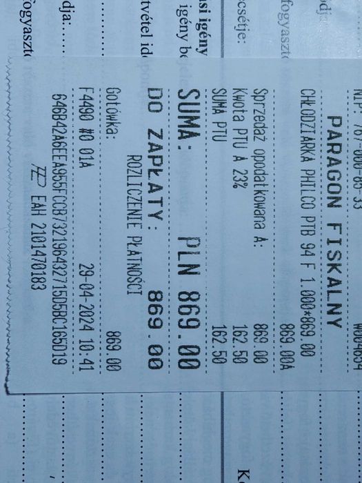 Lodówka praktycznie nowa nie używana