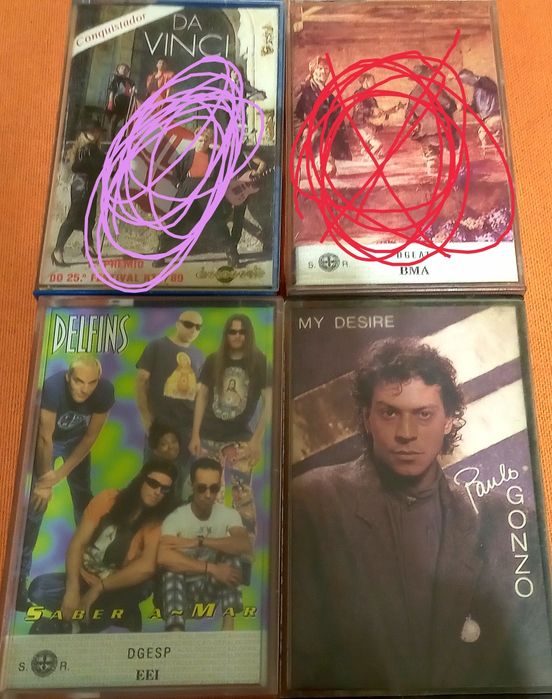 cassetes de varios artistas e albuns