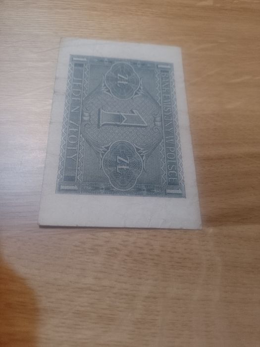 Banknot 1 złoty 1941- Bank Emisyjny w Polsce orginał z okresu 2 Wojny Światowej.
