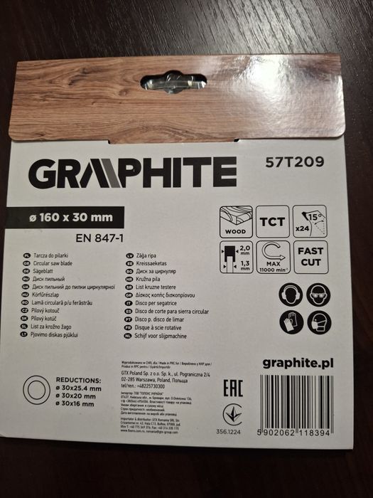 Tarcza Graphite 160x30mm