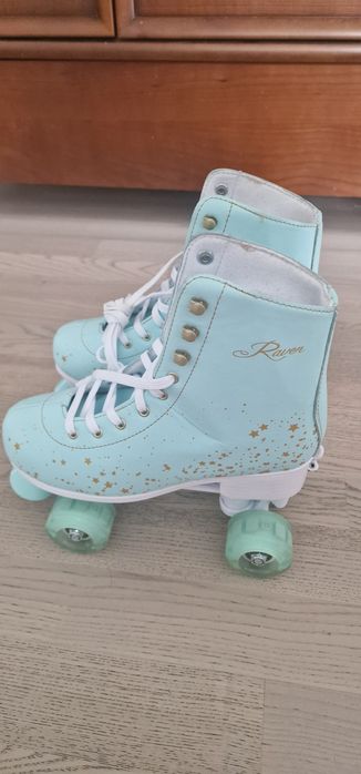 Wrotki Regulowane RAVEN Noa Mint LED 35-38