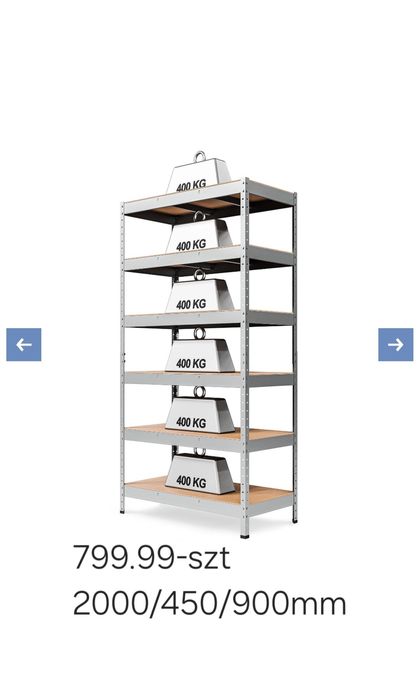 Regały do garażu biura magazynu piwnicy