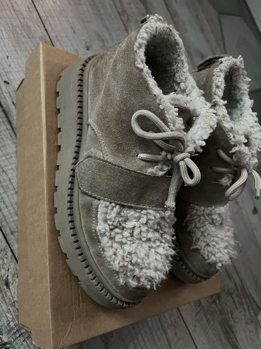 Чоботи натуральна замш та цигейки 36