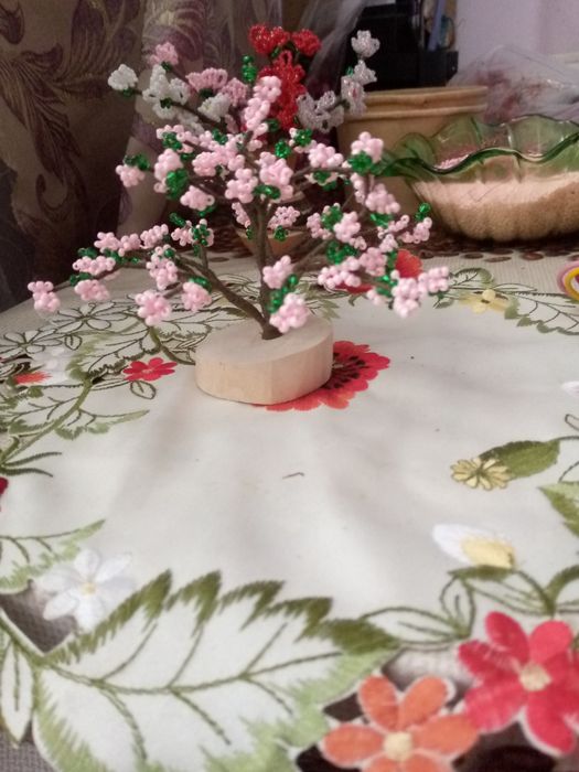 Дерево з бісеру 12см