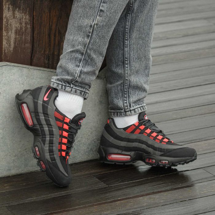 !SALE! Nike Air Max 95 Black Laser Crimson 40 41 42 43 44 45 найк аир макс
