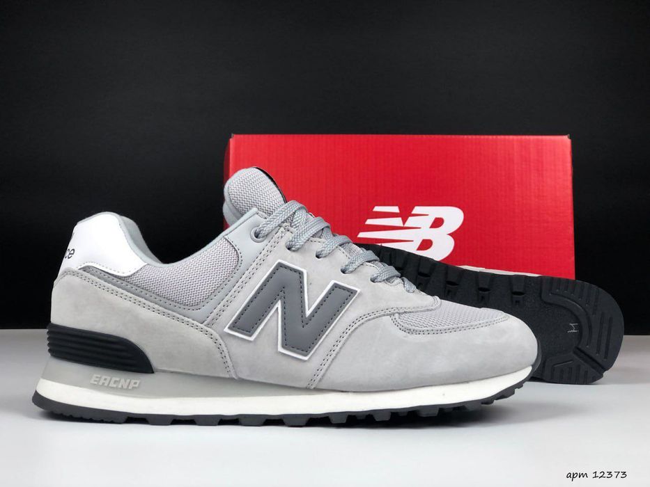 Чоловічі кросівки new balance 574 нью беланс сірі чорні сині