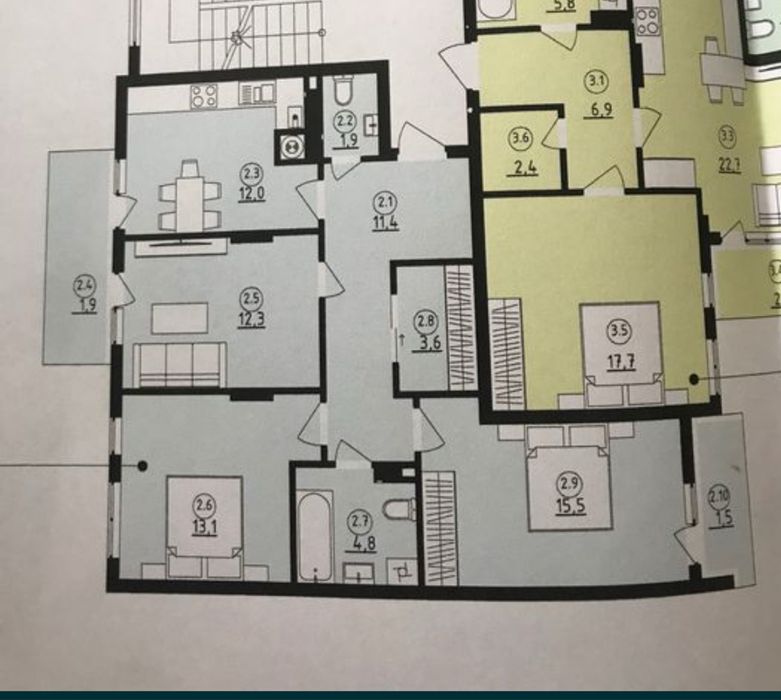 3-кімнатна квартира за адресою вул. Антоненка-Давидовича (площа 78 м²) - Atlanta.ua - фото 2