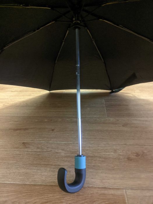 Новый стильный мужской зонт чёрного цвета Clima Bisetti полный автомат