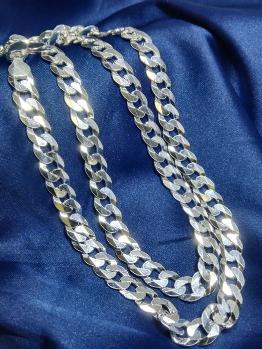 Piękny srebrny łańcuszek męski pancerka, srebro 925, dł. 65 cm