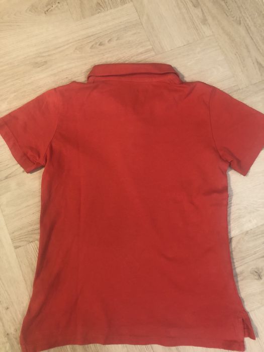 Koszulka polo czerwona krótki rękaw r 116