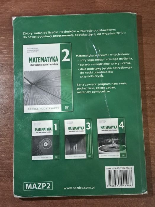 Matematyka kl. 2. Zbiór zadań. zakres postawowy.