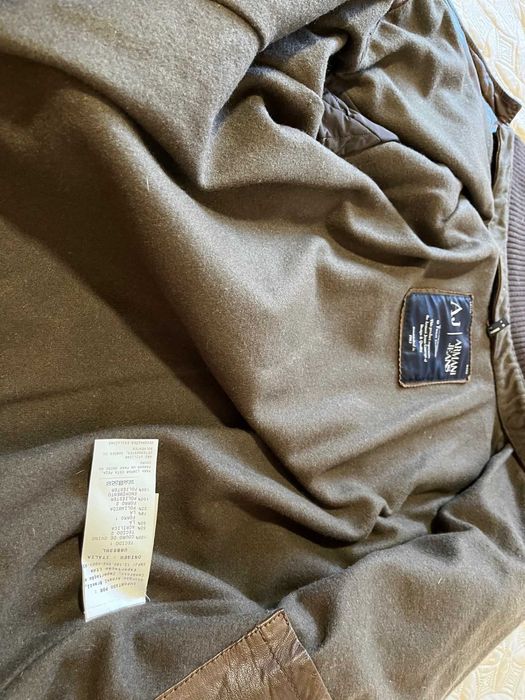 Casaco de Couro Masculino da Armani, original, made in Italy