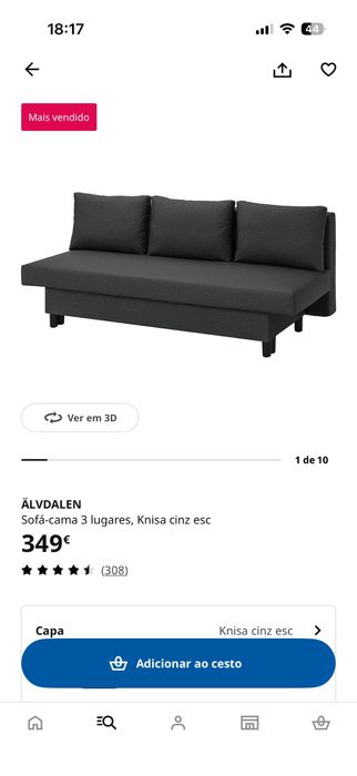 Sofá-cama  3 lugares IKEA