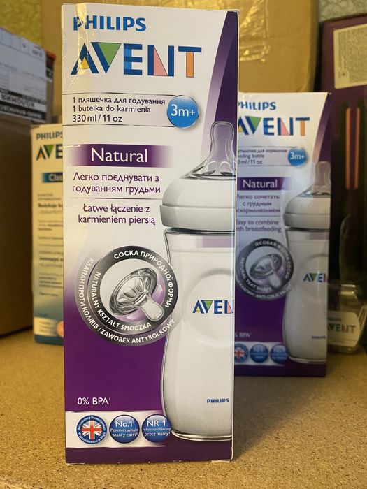 Avent Натурал Набір 260 + 260 мл 1+ міс