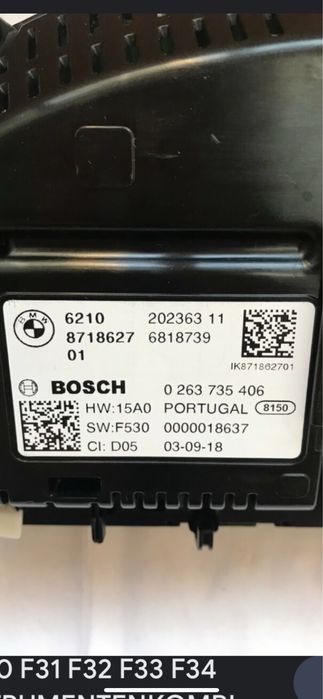 ORIGINAL BMW Quadrante - Led - 6WB - digital -BMW-f10-f11-F31-F32