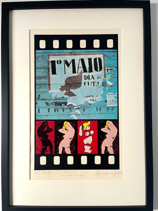 Serigrafia José de Guimarães 1976 1º de Maio Prova Especial