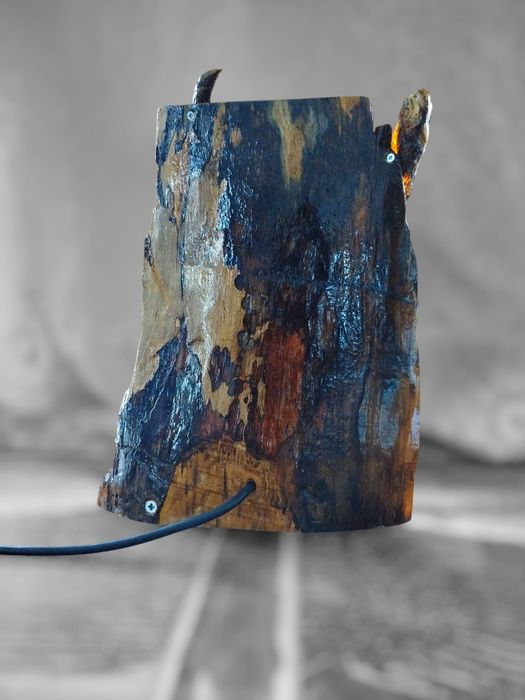 ARTESANATO - Candeeiro em Madeira Natural