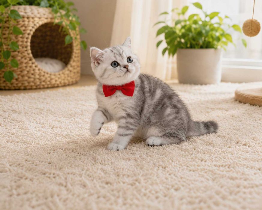 Gatinha British Shorthair Silver Tabby de Excelente Linhagem