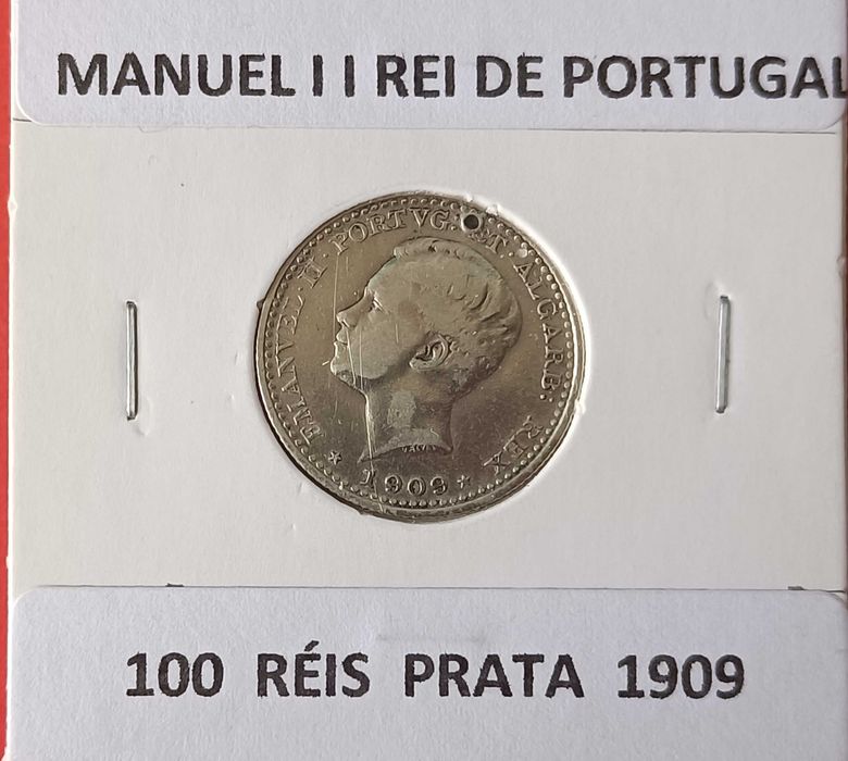 2 Moedas da Monarquia Portuguesa D. Manuel  II  4º Dinastia  ( PRATA )