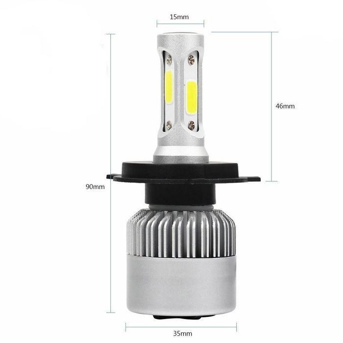 lampadas led h7 6000k 2 unidades