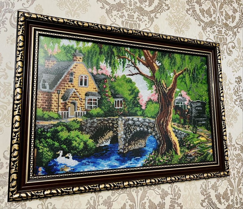 Картина бісером, повна зашивка. Пейзаж