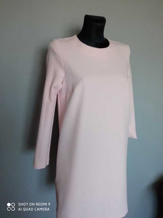 Sukienka z kieszeniami,pudrowy róż Mohito