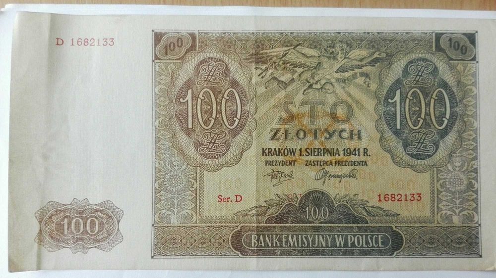Banknot kolekcjonerski 100 Polskich złotych 1941