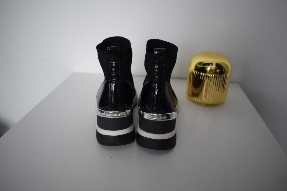 Michael Kors sneakersy buty czarne 36 na platformie koturny