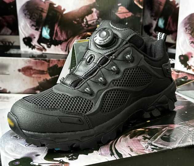 Тактичні військові демісезонні кросівки на автошнурівці Чорні 40-45р