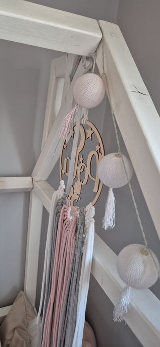 Łóżeczko domek drewniane 170x90 cm