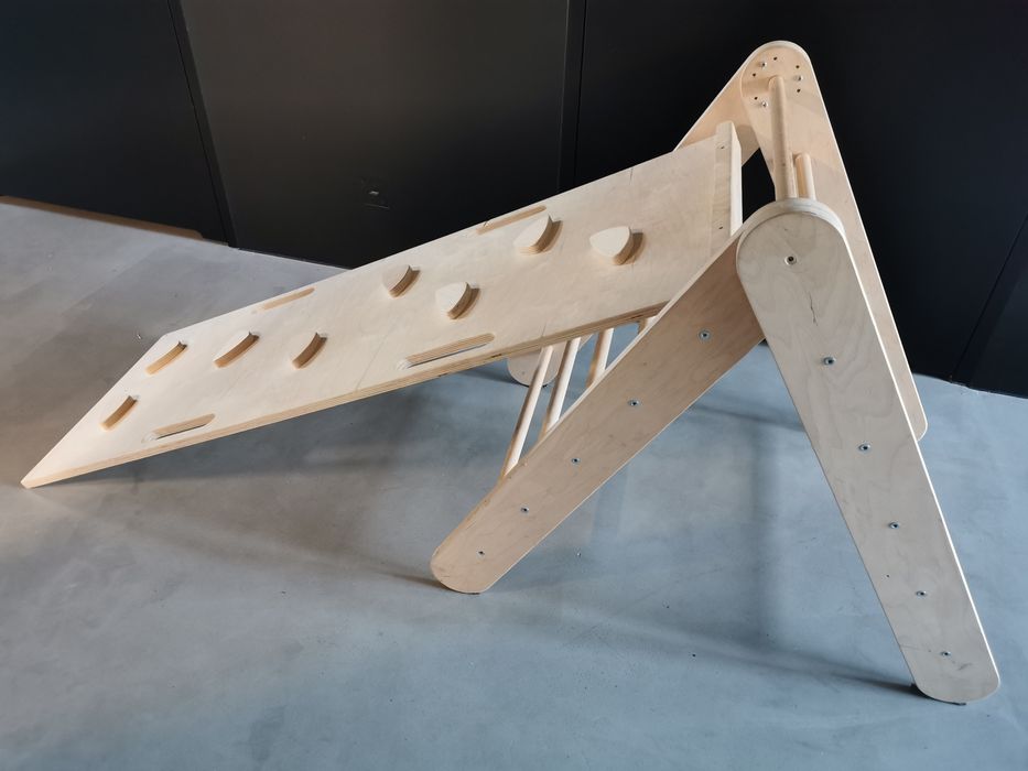 Drabinka wielofunkcyjna dla dzieci ze ścianką wspinaczkową i zjeżdżaln