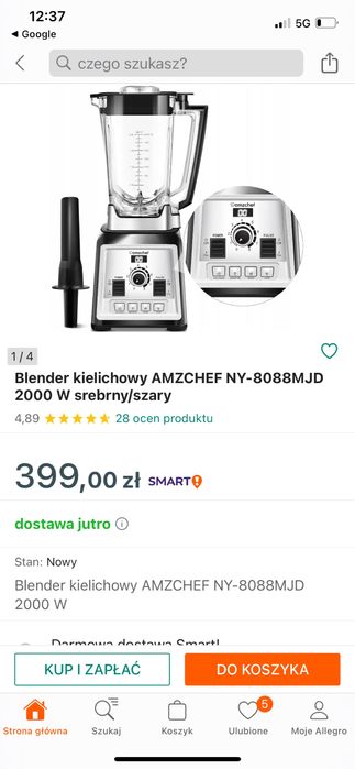 Amzchef blender kielichowy